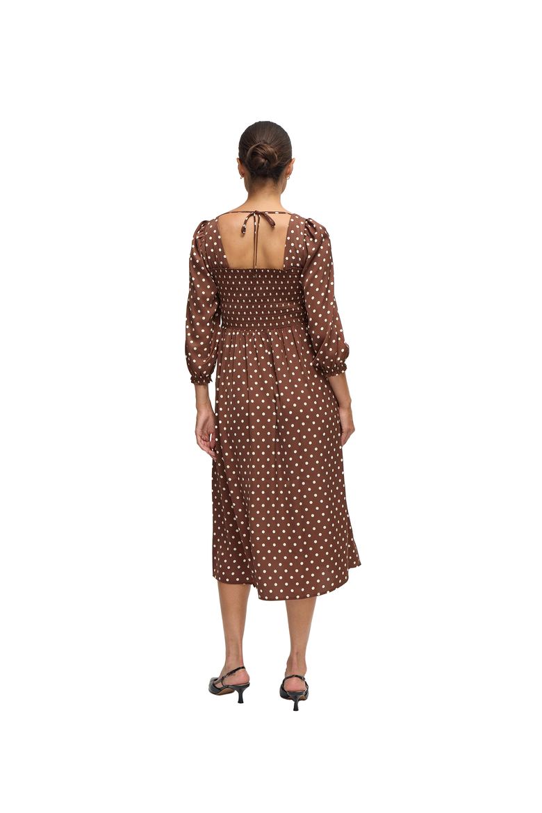 The Breeze Maternity Dress, Alternate, color, Espresso Dot