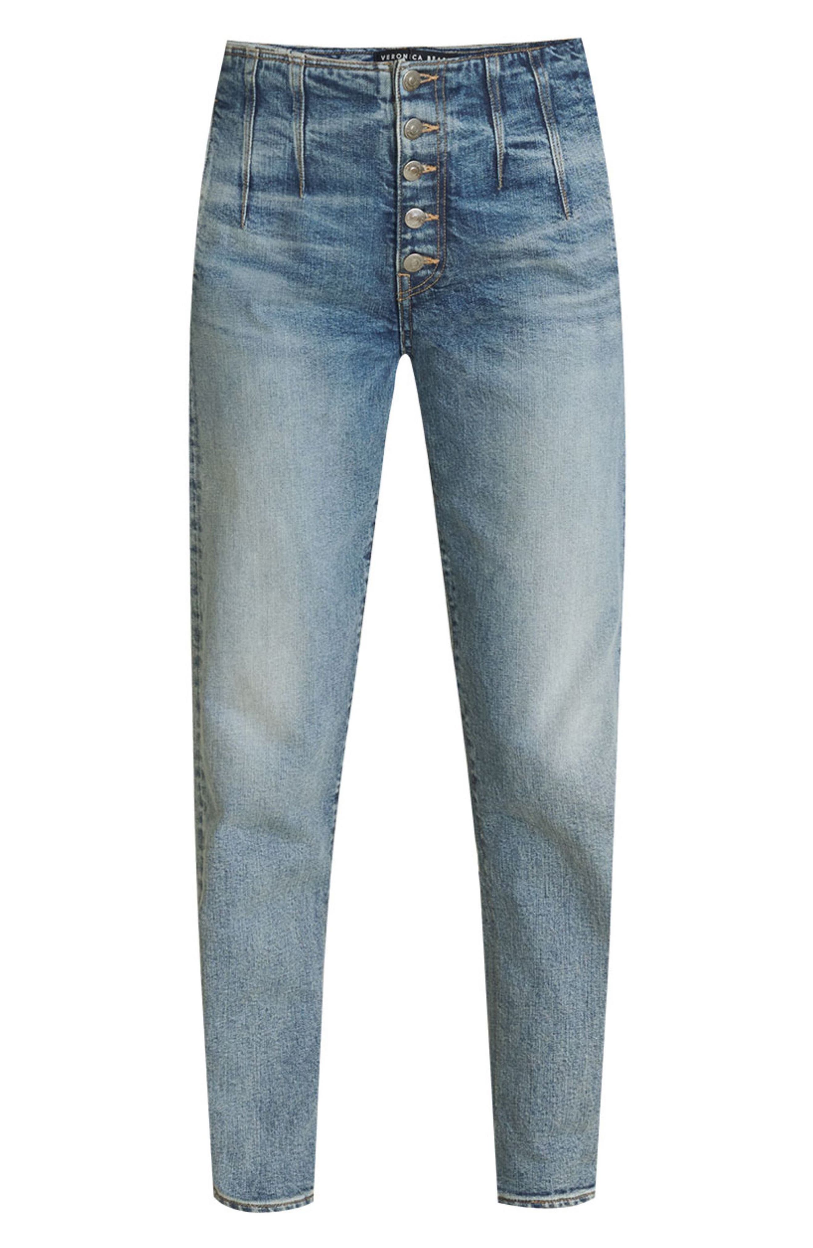 Veronica Beard Nita High Waist Peg Leg Jeans (Women) | Nordstrom