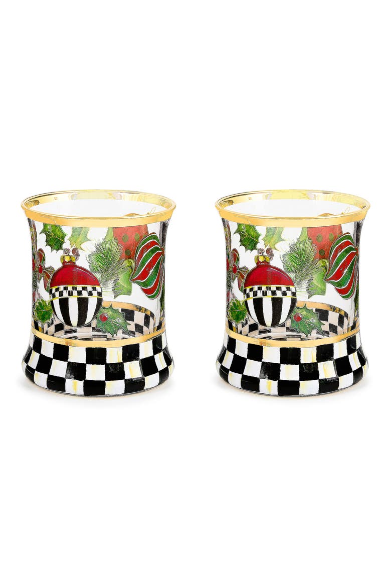 Set of 2 Deck the Halls Tumblers, Main, color, GREEN