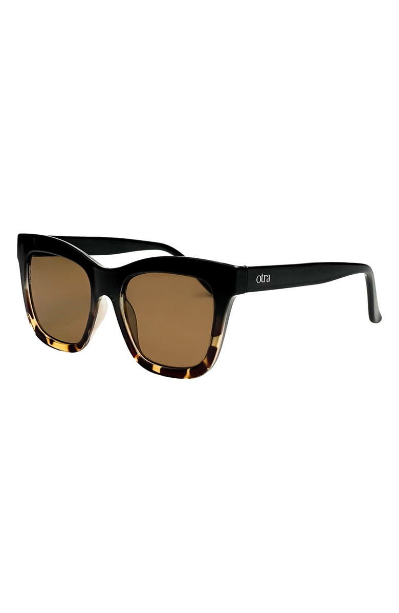 OTRA Irma Cat Eye Sunglasses, Alternate, color, Black To Tort/ Brown