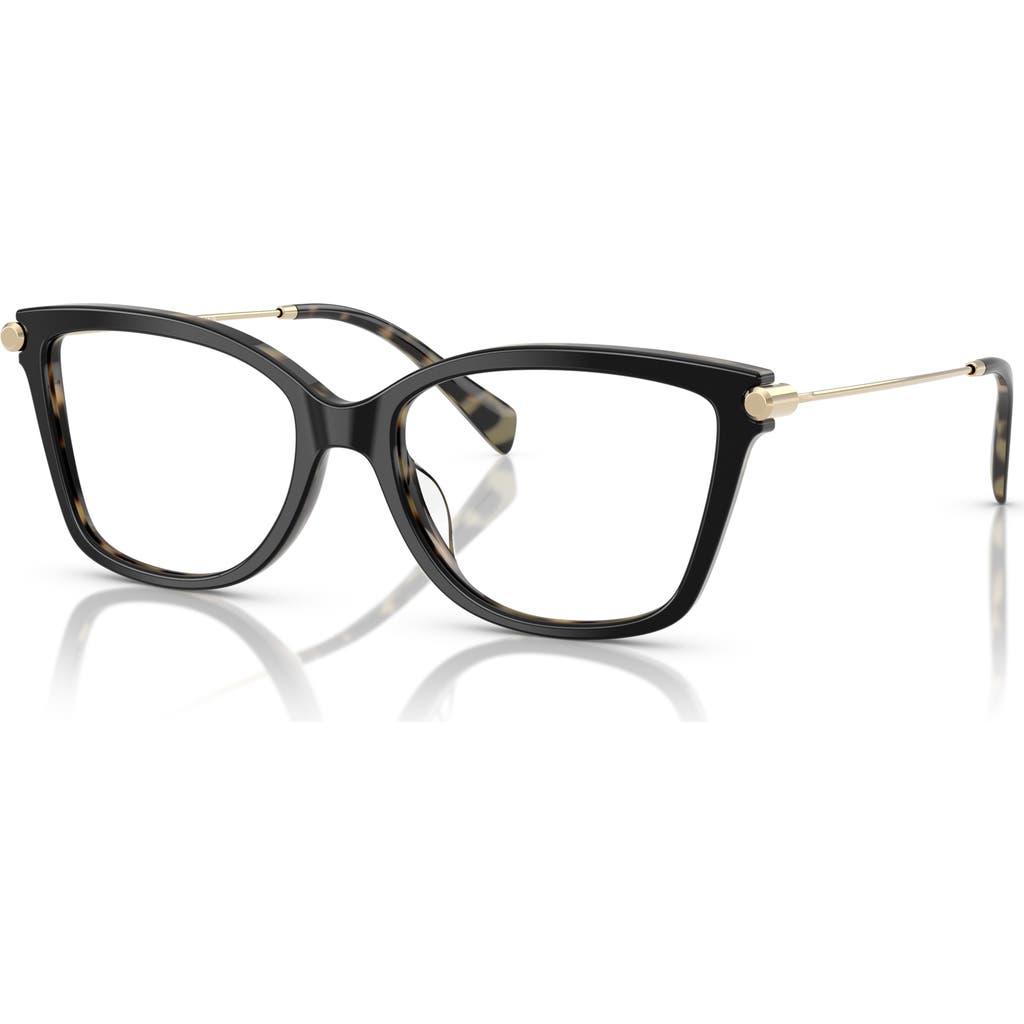 Michael Kors 52mm Square Optical Glasses In Black