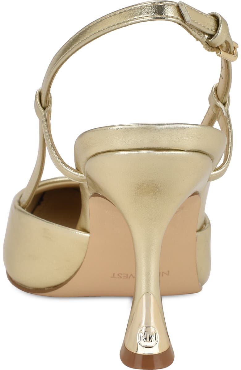 Nine West Vassa Pointed Toe Slingback Pump, Alternate, color, Gold