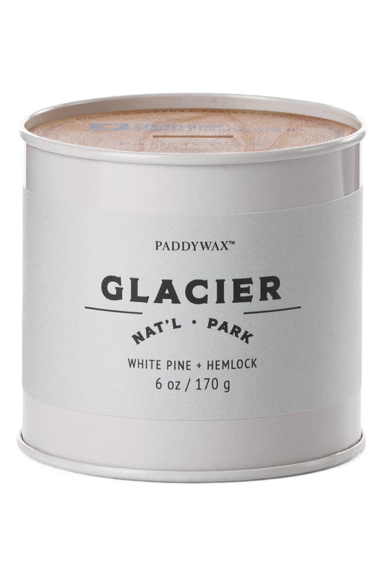 National Parks 6 oz. Candle, Main, color, GLACIER WHITE