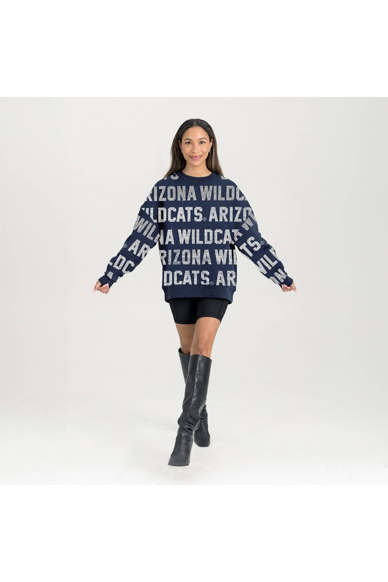 Women's Gameday Couture  Navy Arizona Wildcats Hype Era Sweatshirt, Alternate, color, Navy