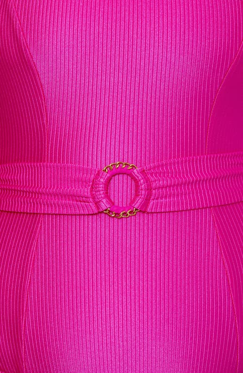 Becca Etc . Monte Carlo Belted Rib One-piece Swimsuit
