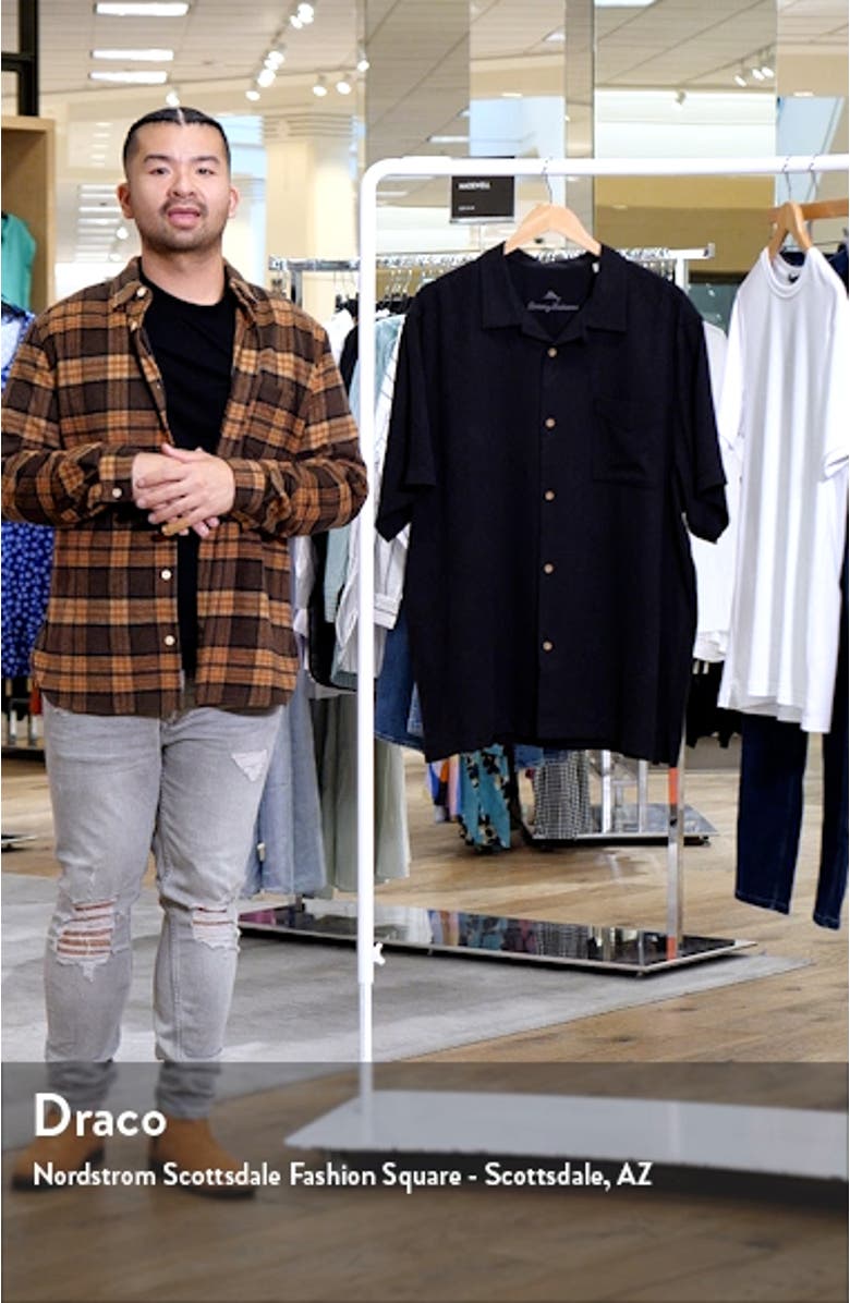 Here to Shake Things Up Embroidered Silk Camp Shirt, sales video thumbnail