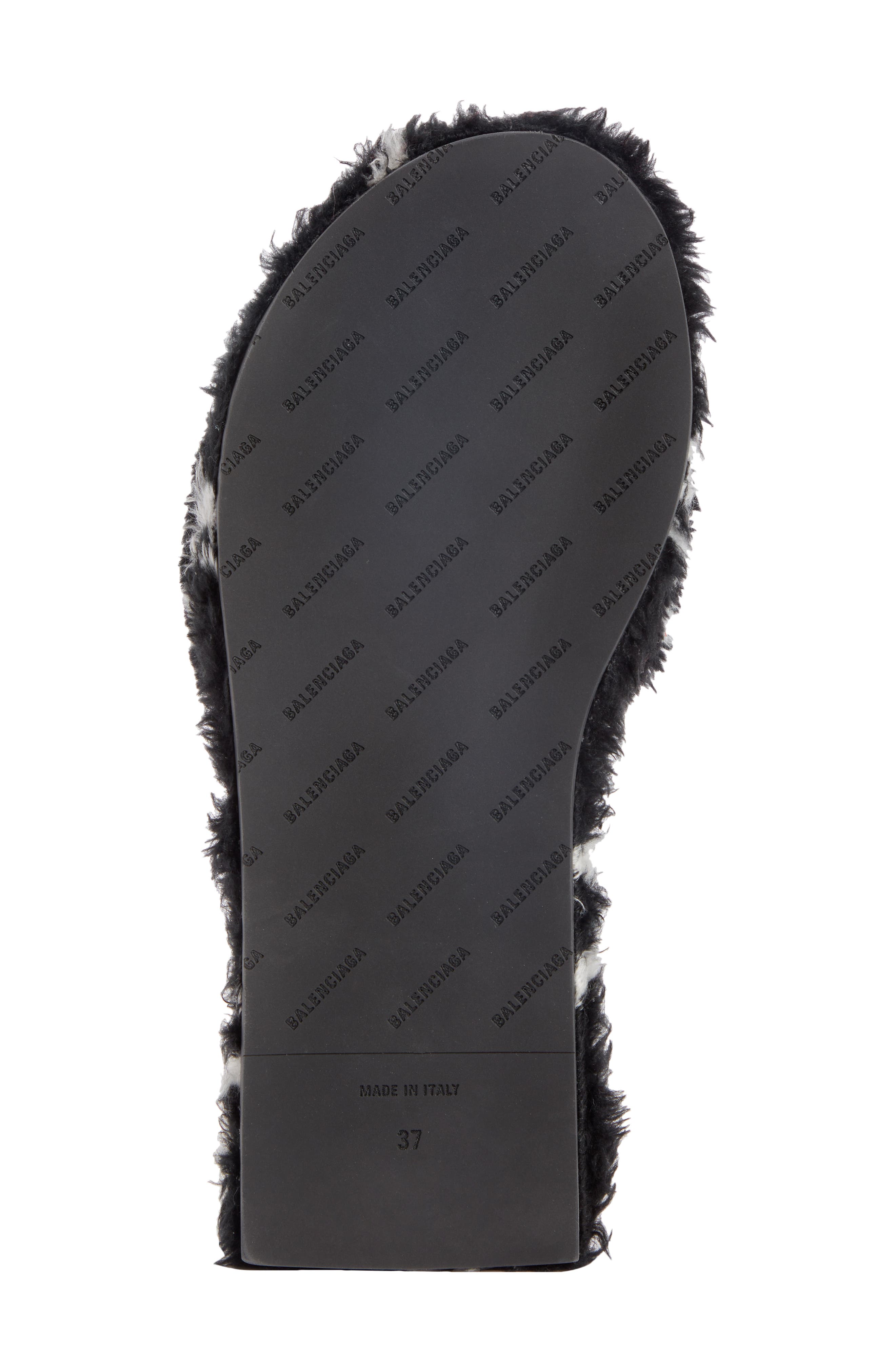 Balenciaga Fluffy Slide Sandal, Alternate, color, 