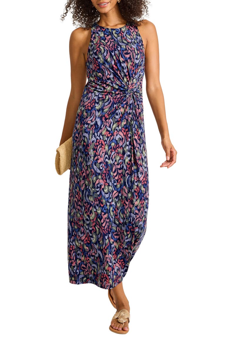 Jasmina Print Sleeveless Maxi Dress, Main, color, COASTLINE