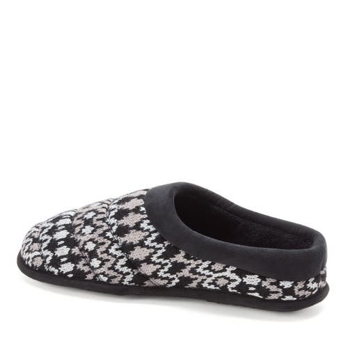 Dearfoams Asher Marled Knit Clog Slipper In Black