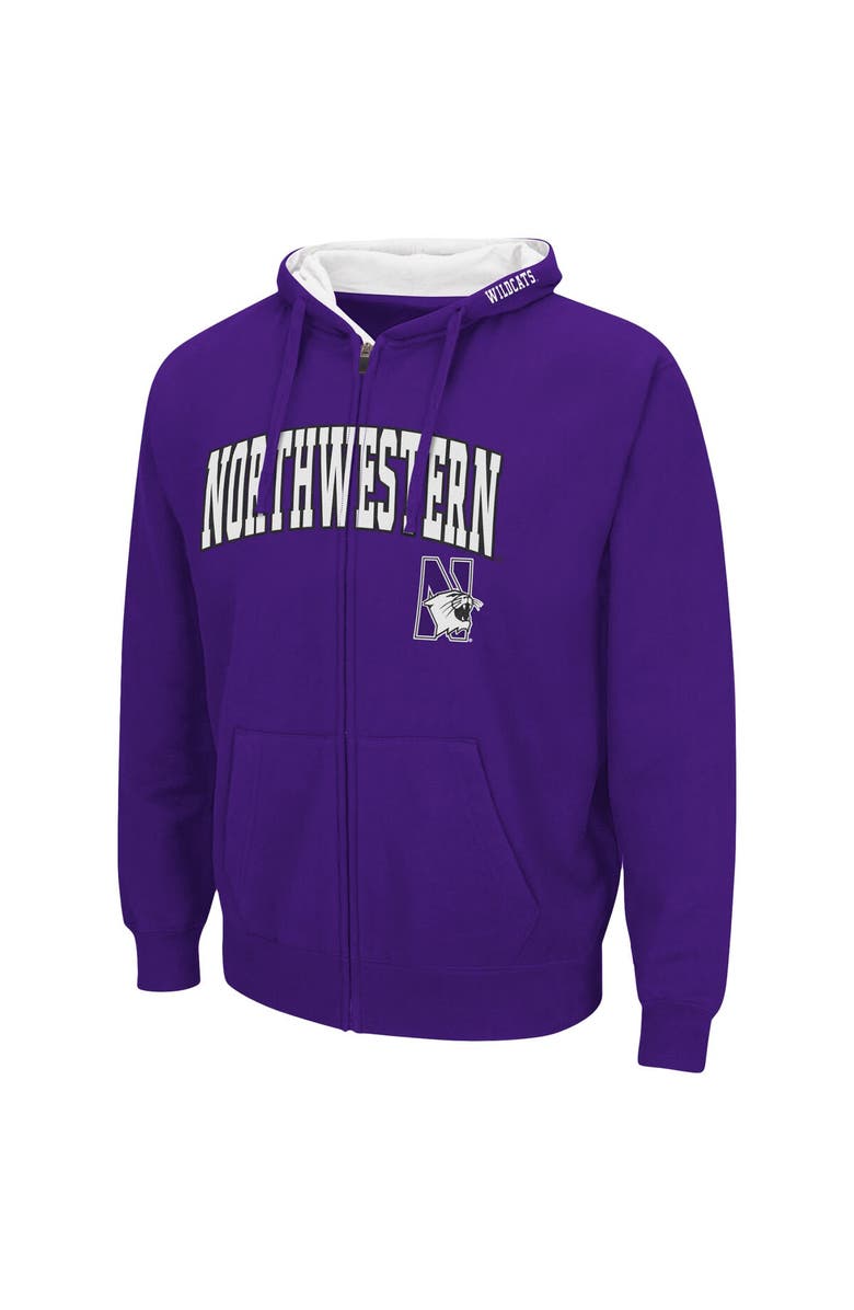 COLOSSEUM Men's Colosseum Purple Northwestern Wildcats Arch & Logo 3.0 Full-Zip Hoodie, Alternate, color, Purple