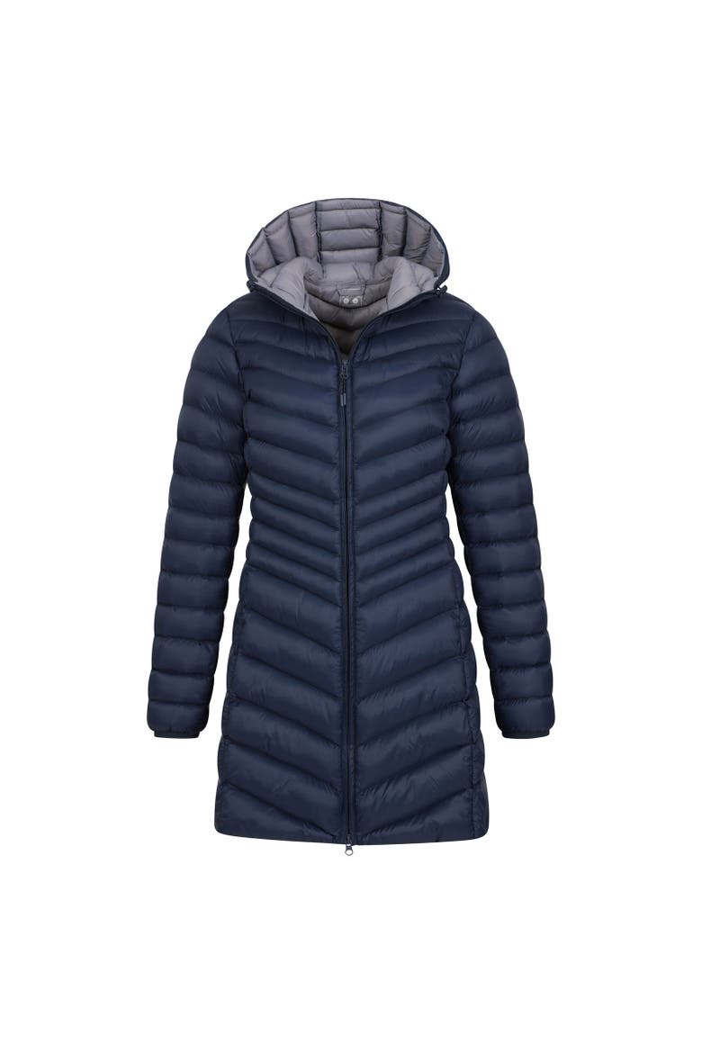 Florence Long Padded Jacket, Alternate, color, Navy