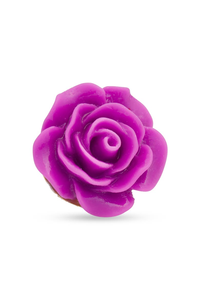 Floral Lapel Pin, Main, color, DEEP PURPLE