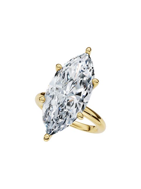 Certified 6Ct Marquise Solitaire Diamond Engagement Ring Lab Grown