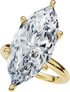 Bliss Diamond Certified 6Ct Marquise Solitaire Diamond Engagement Ring 14k Gold Lab Grown