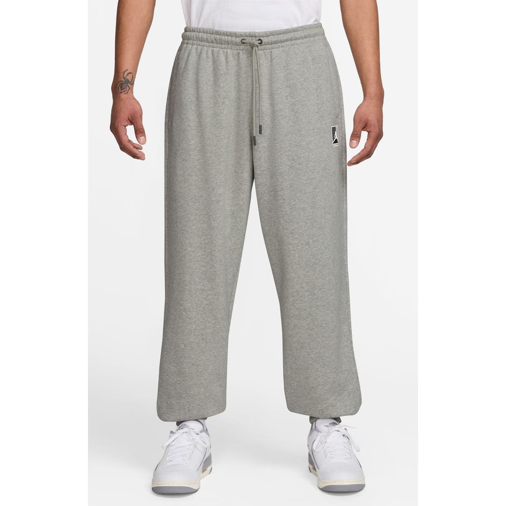 Jordan Graphic Print Brooklyn Fleece Sweatpants In Gray