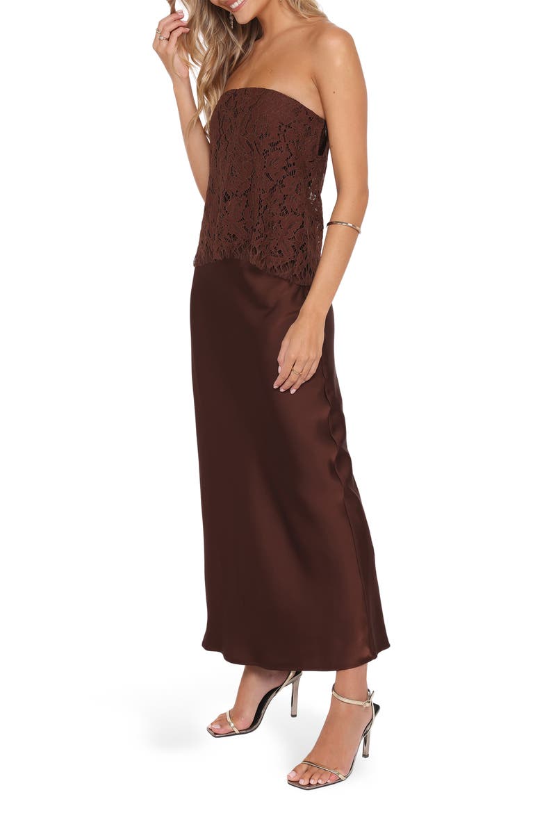 Lelita Strapless Maxi Dress, Alternate, color, BROWN