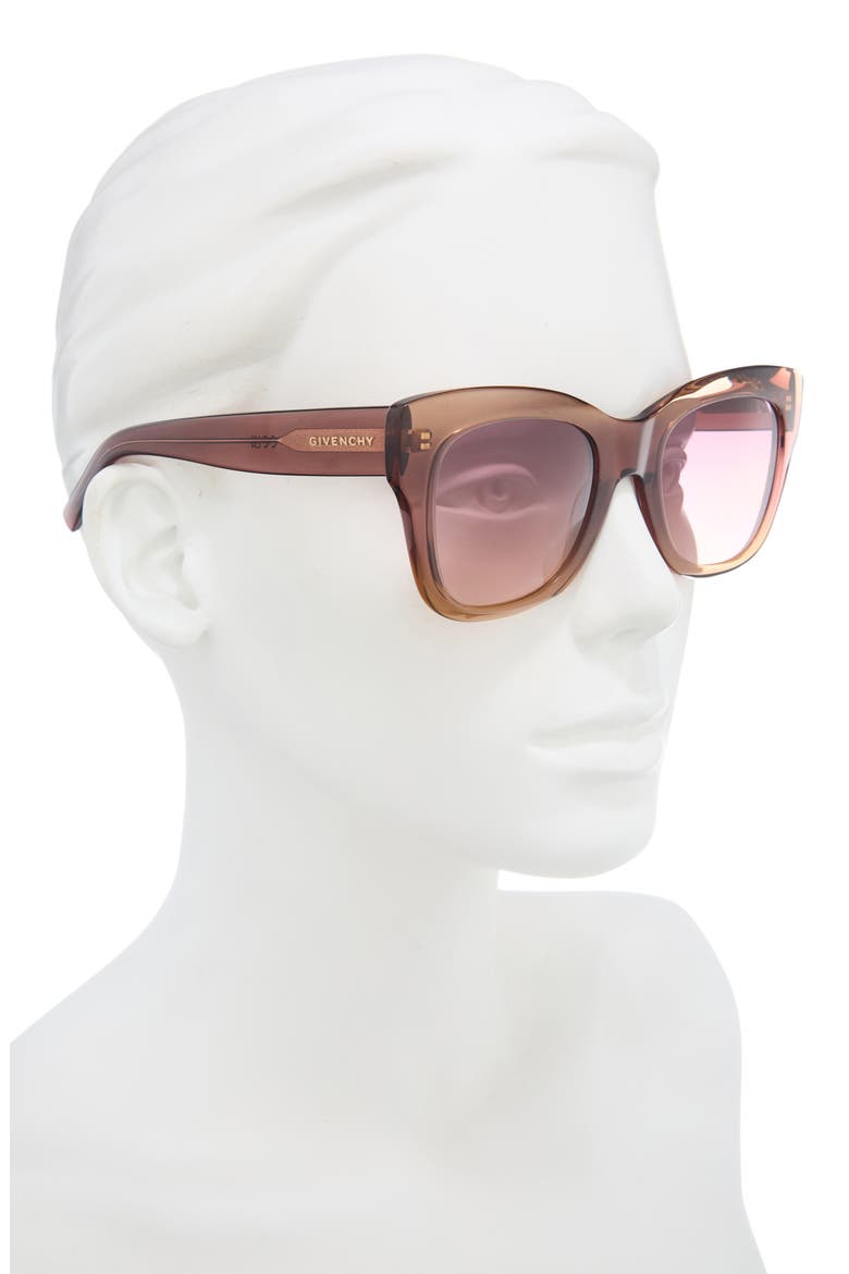 City 53mm Geometric Sunglasses, Alternate, color, PINK / VIOLET