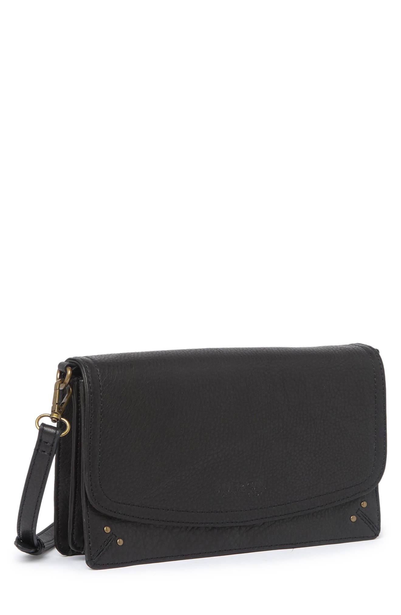 AMERICAN LEATHER CO. Brenton Leather Crossbody Bag, Alternate, color, 