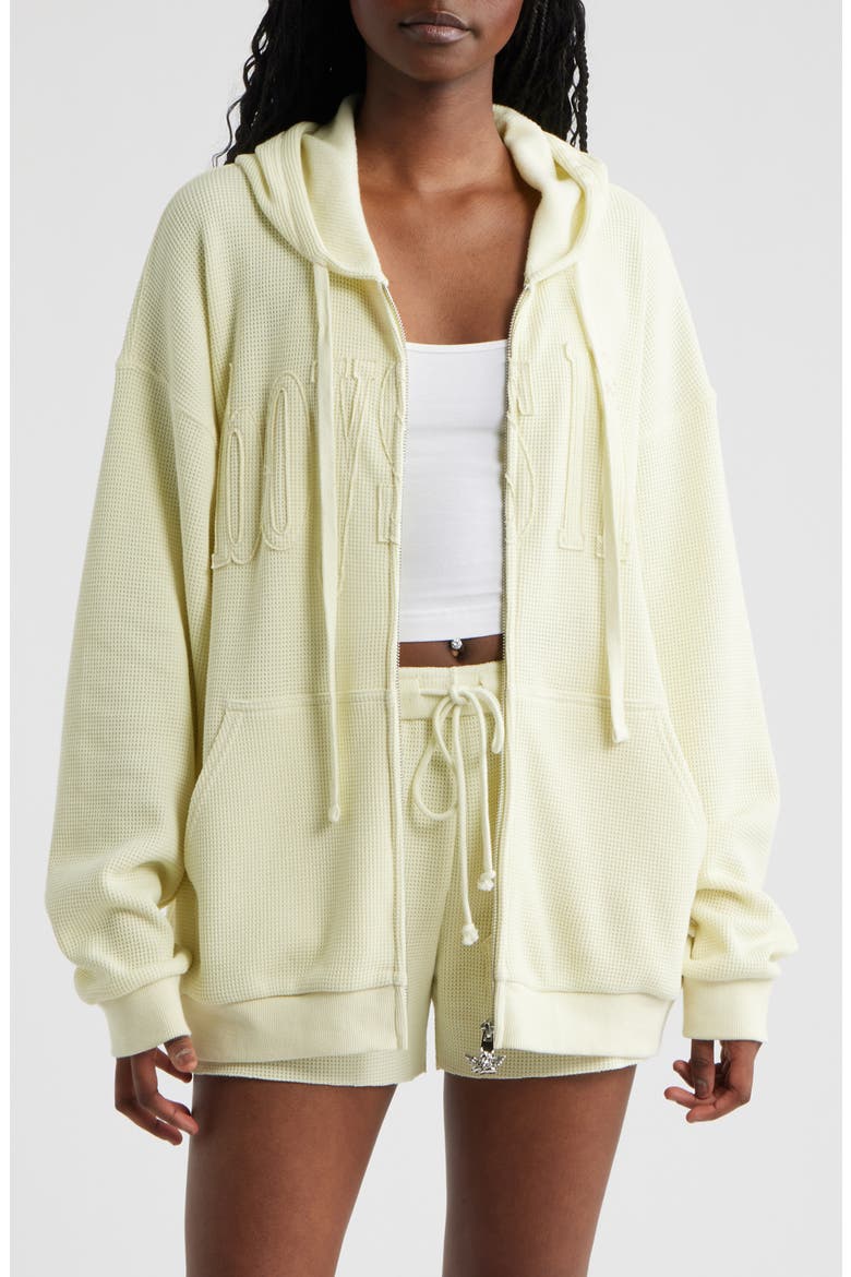 Butter Me UP Harley Zip Thermal Hoodie, Main, color, YELLOW