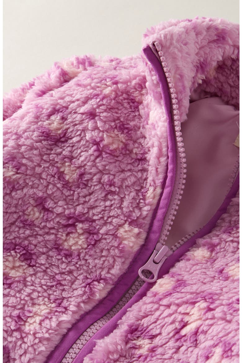 Kids' Faux Fur Jacket, Alternate, color, PINK LAVENDER CHEERFUL LEOPARD