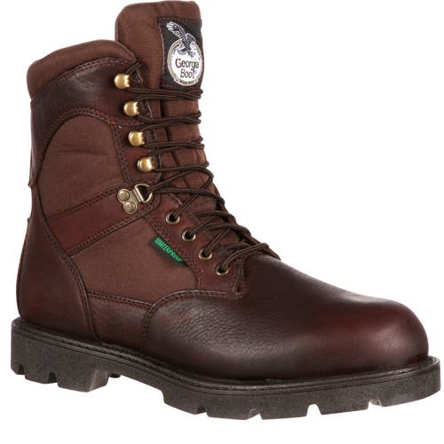 Georgia Boot Homeland Waterproof 600g Insulated Work Boot In Brown