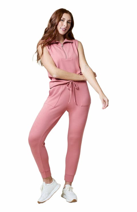 Softies Athleisure PureDream 1/4 Zip Sleeveless Jogger Lounge Set