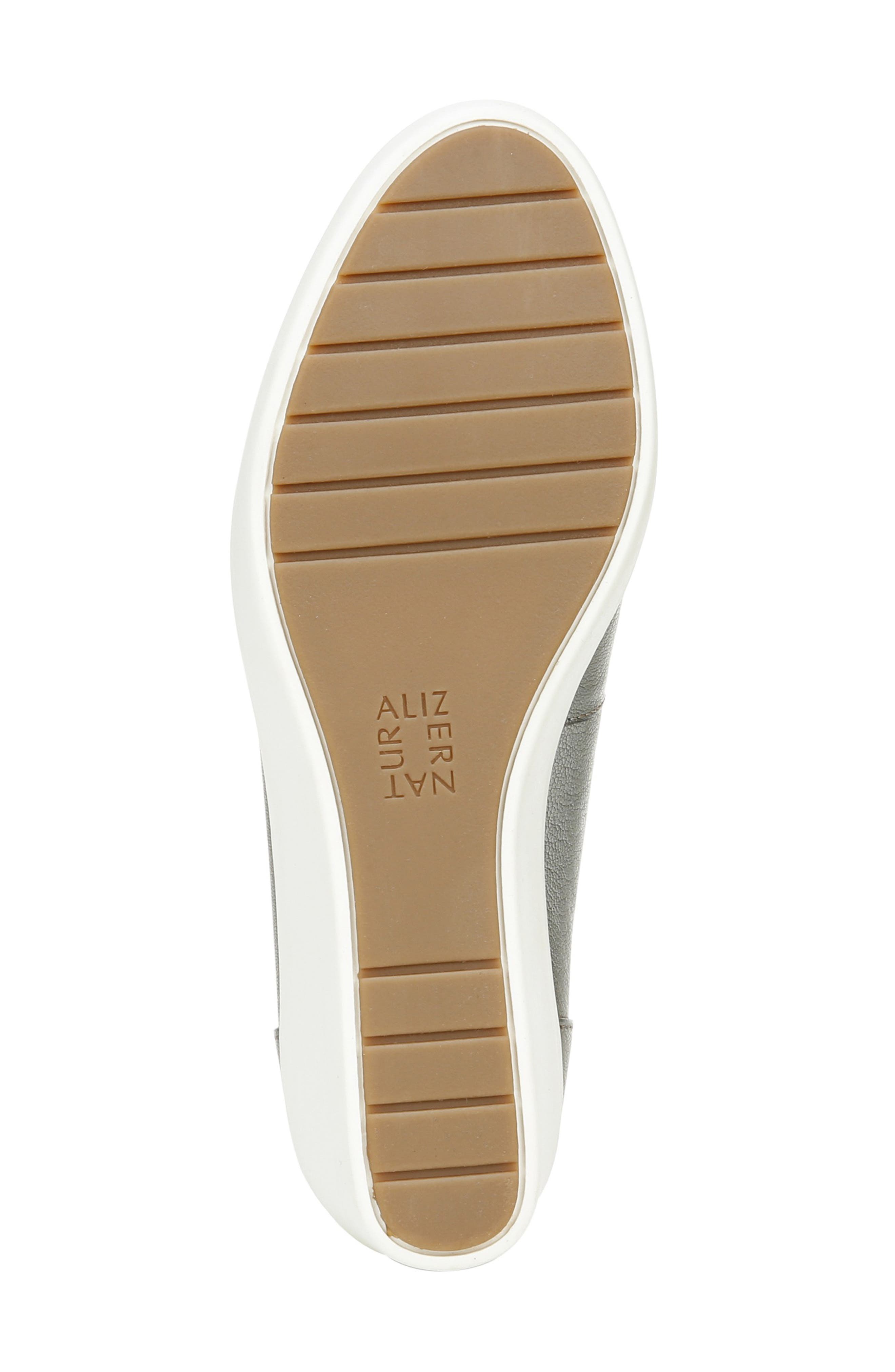 Susan Wedge Sneaker, Alternate, color, PEWTER LEATHER