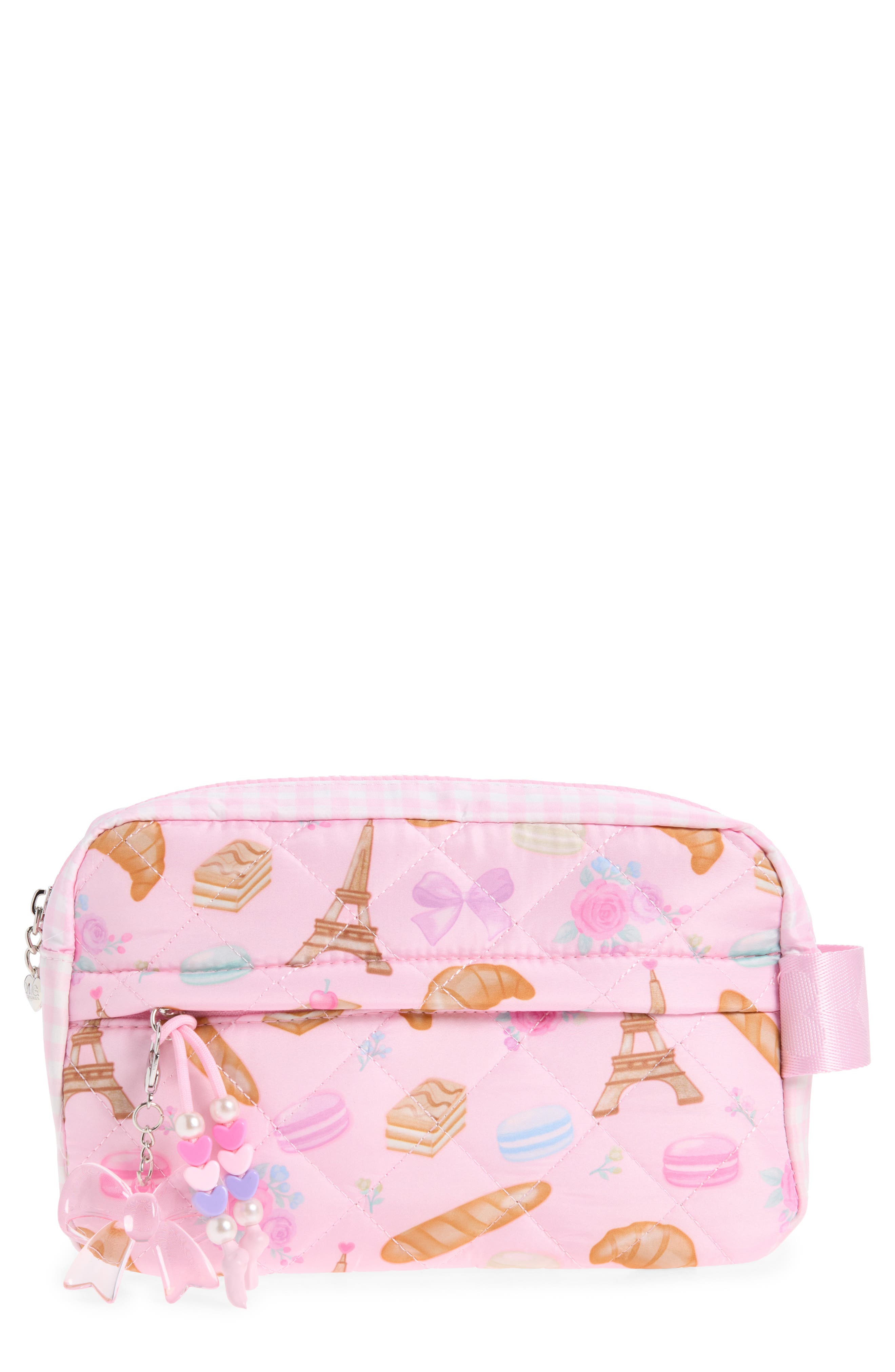 OMG Accessories Kids' Paris Scrunch Quilted Zip Pouch