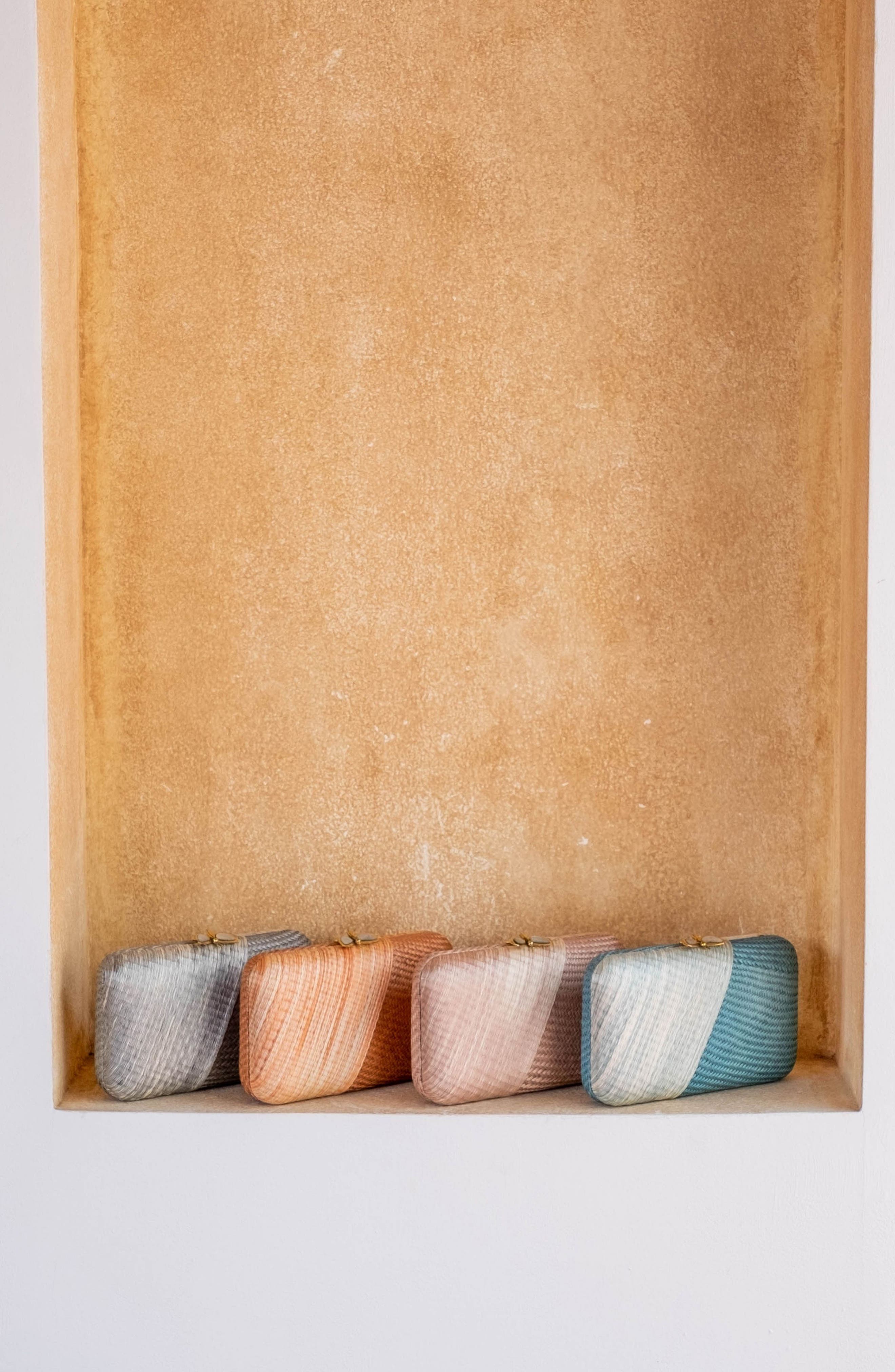 Two-Weave Clutch, Alternate, color, CORAL