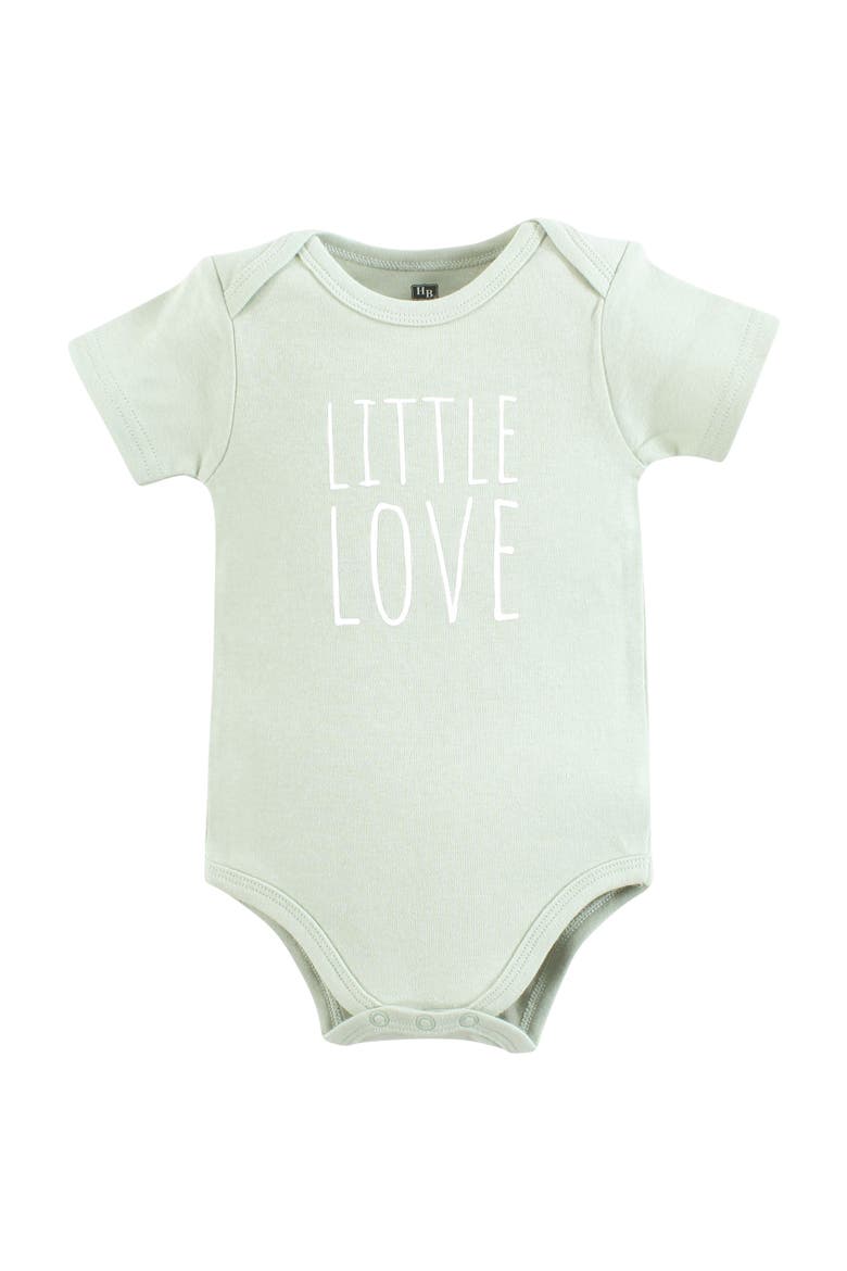 Soft Cotton Bodysuit Triple Pack, Alternate, color, Hello World Elephant