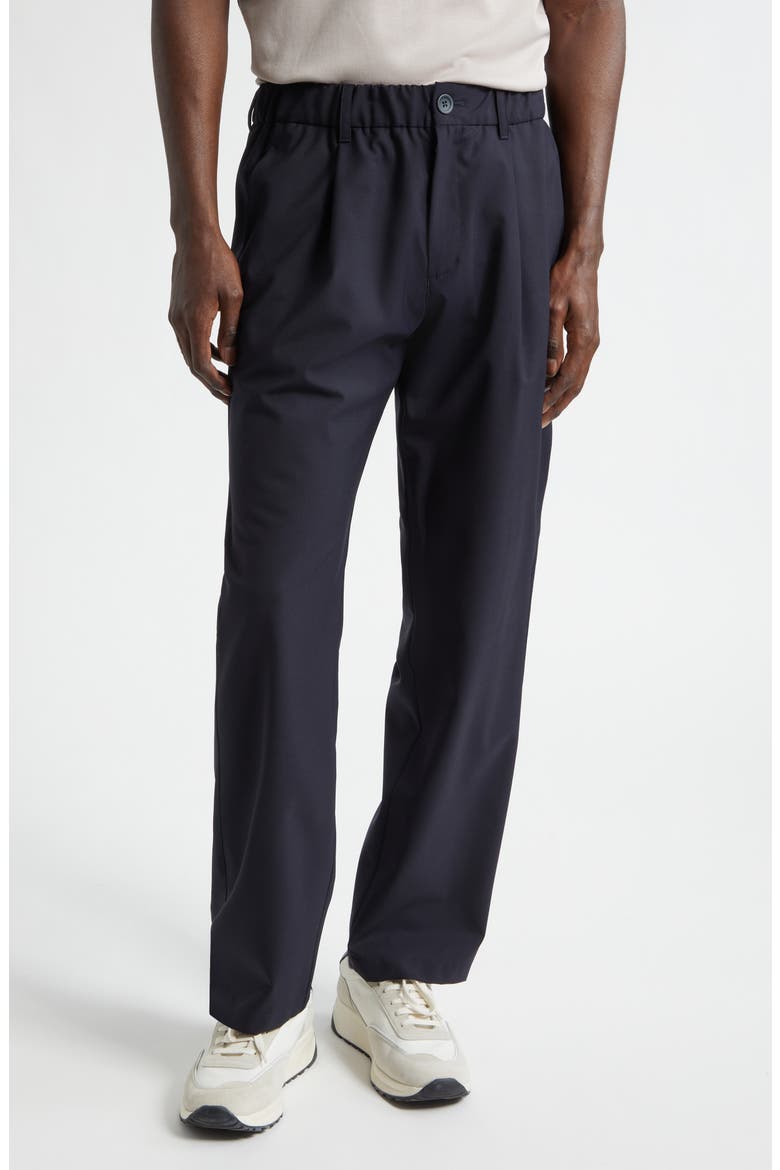 Regular Fit Light Stretch Woolly Pants, Main, color, NAVY