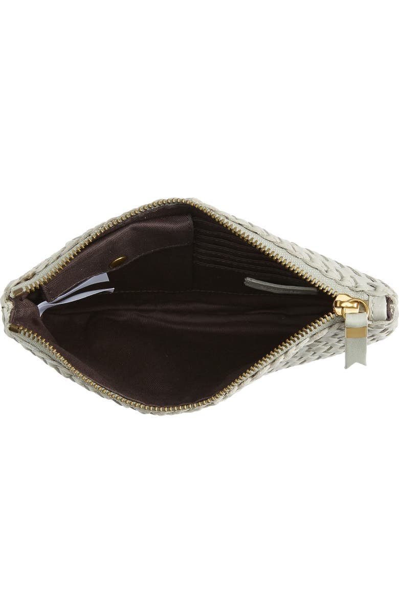 Madewell The Woven Leather Pouch Clutch, Alternate, color,
