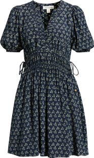 Treasure & Bond Print Puff Sleeve Minidress