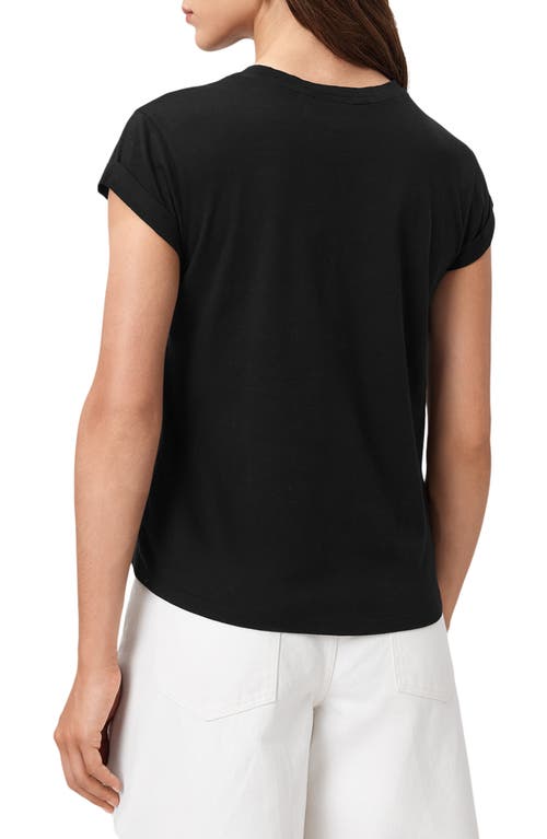 Allsaints Anna Crew Neck Short Sleeve T-shirt In Black