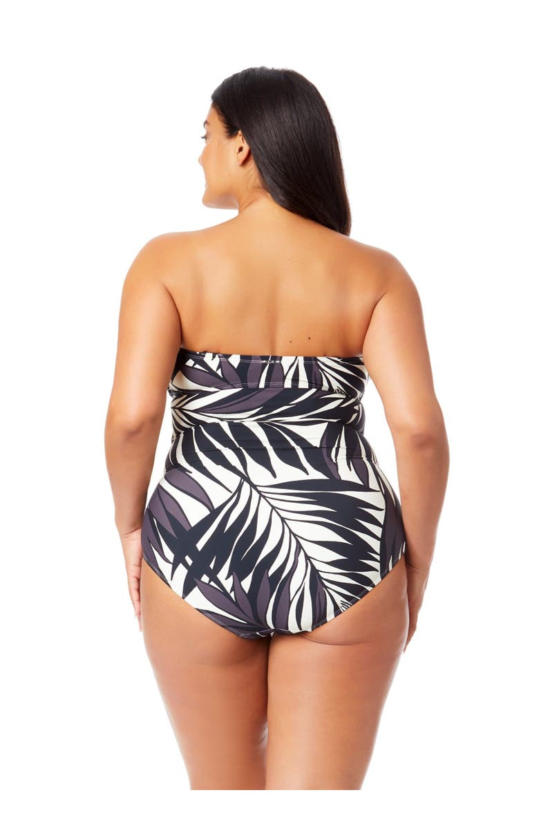 Anne Cole Plus Women's Plus Palm Chic Drape Front Underwire Swim Top, Alternate, color, Palm Chic