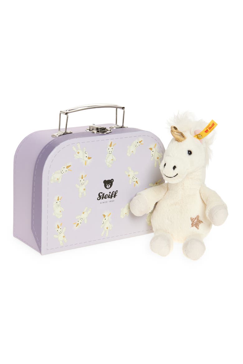 Unica Unicorn Stuffed Animal & Suitcase, Main, color, IVORY/ PURPLE