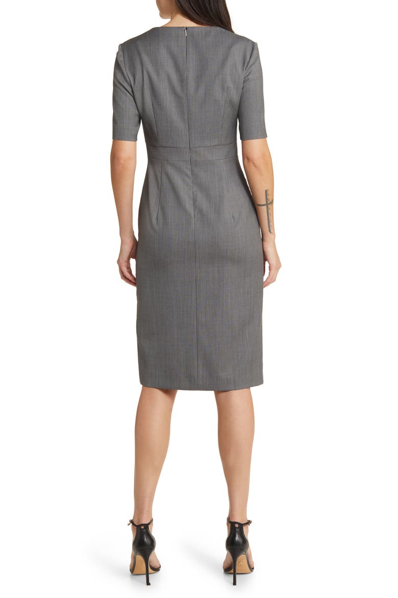 Danorla Pinstripe Virgin Wool Sheath Dress, Alternate, color, MINI PINSTRIPE SUITING
