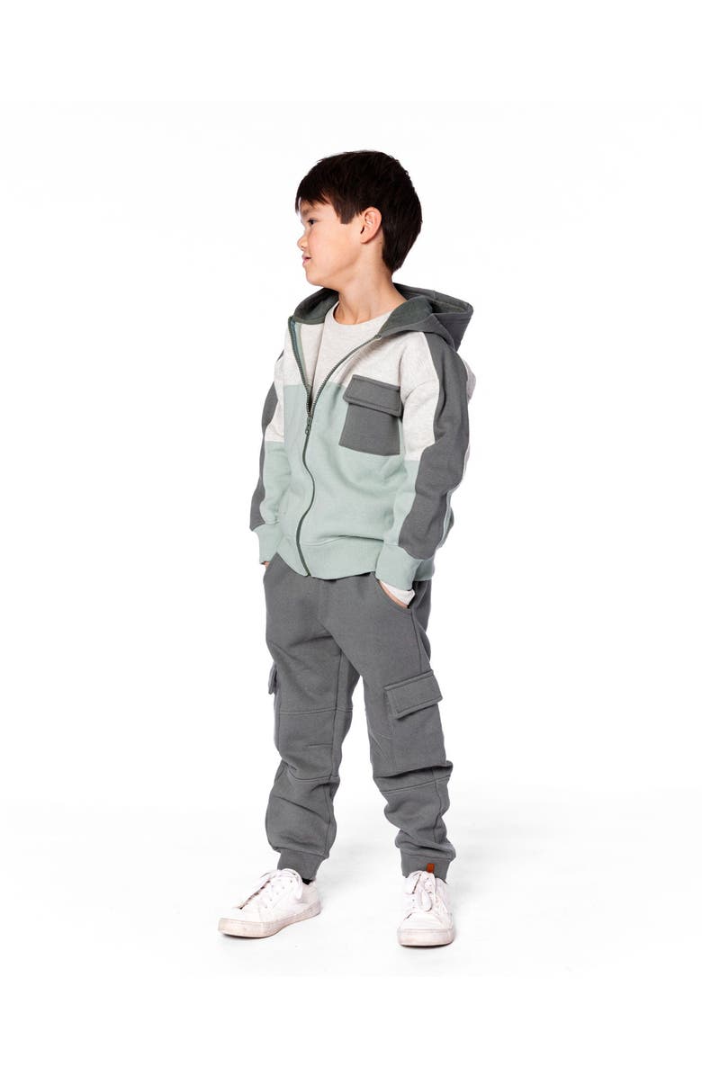 Deux par Deux Fleece Sweatpants with Cargo Pockets, Alternate, color,