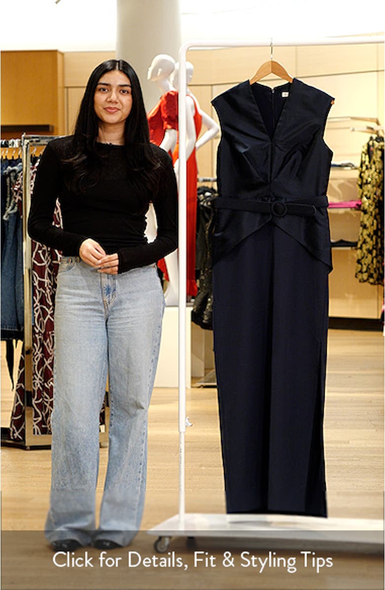 Bronwyn Belted Column Gown, sales video thumbnail