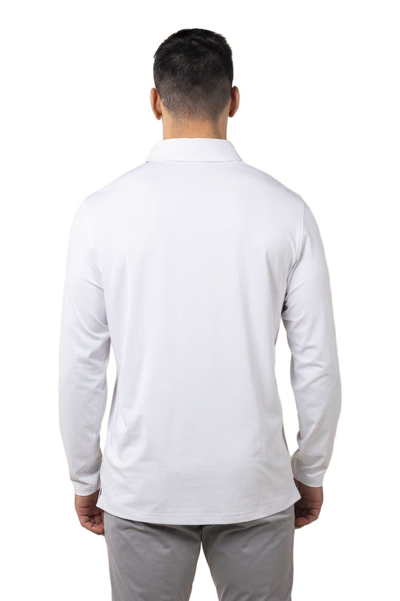 Shore Long Sleeve Stretch Performance Golf Polo, Alternate, color, White