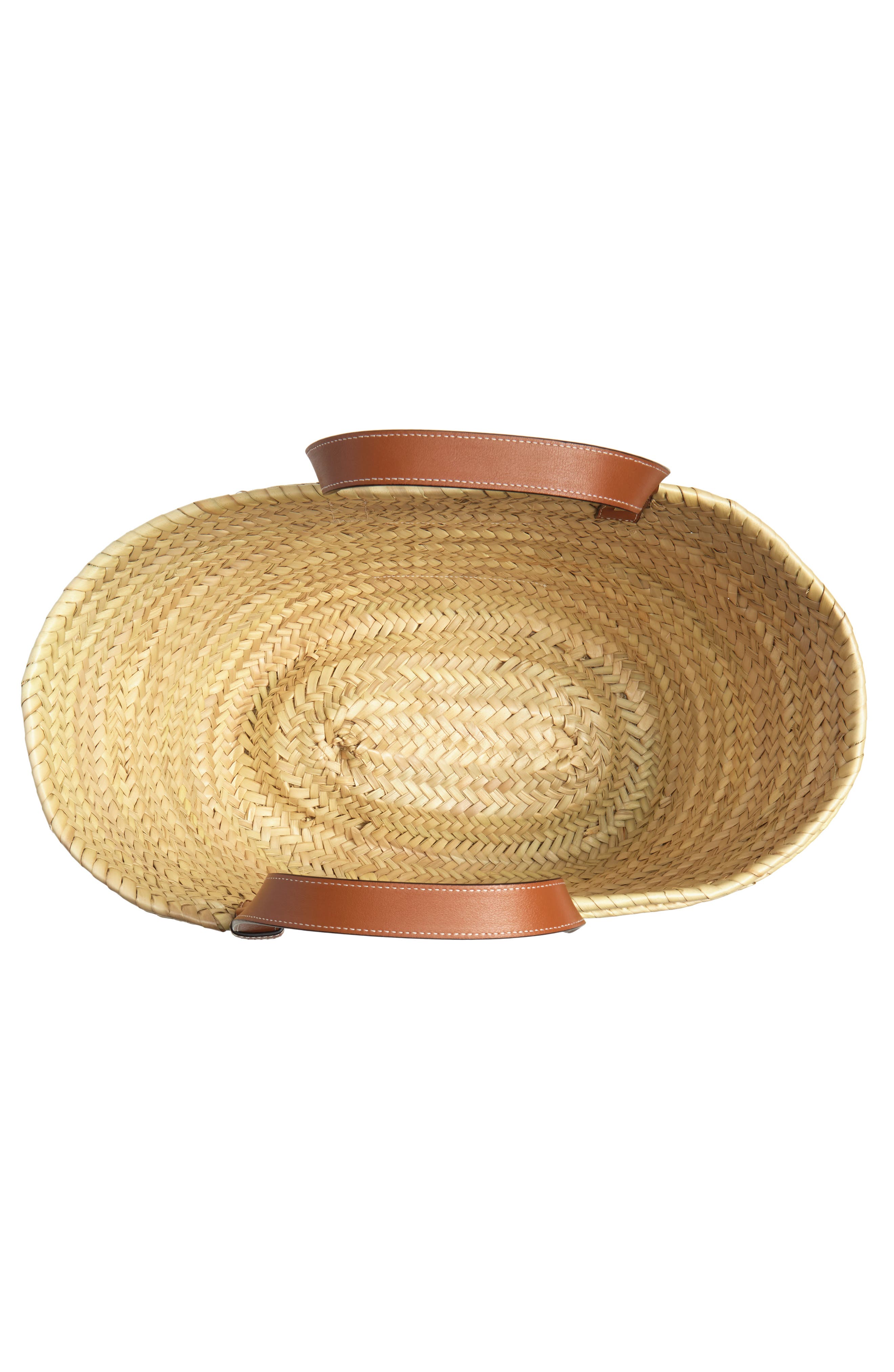 Loewe Medium Logo Straw Tote, Alternate, color, 