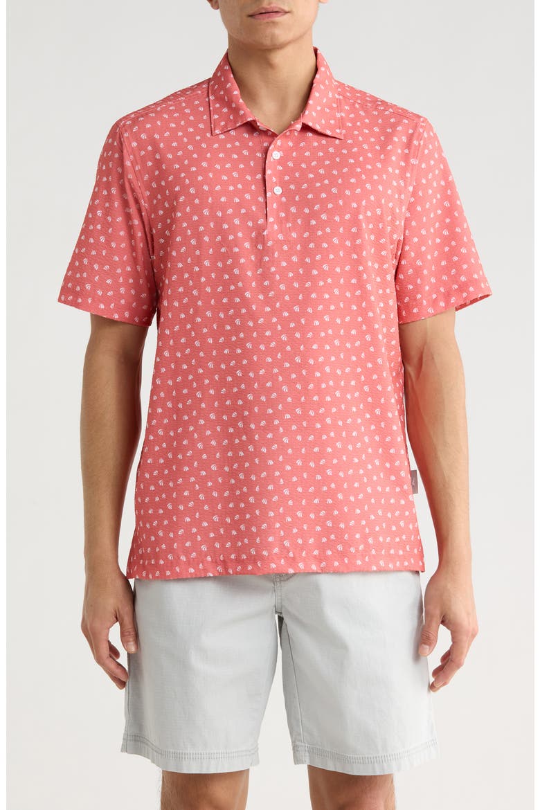 Bahama Coast Deco Palms Polo, Main, color, HAVANA