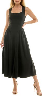 Socialite Square Neck Stretch Corset Dress