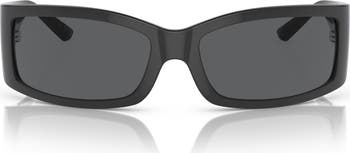 61mm Polarized Rectangular Sunglasses