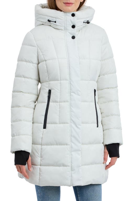 London Fog Fitted Puffer Coat in Marble  product