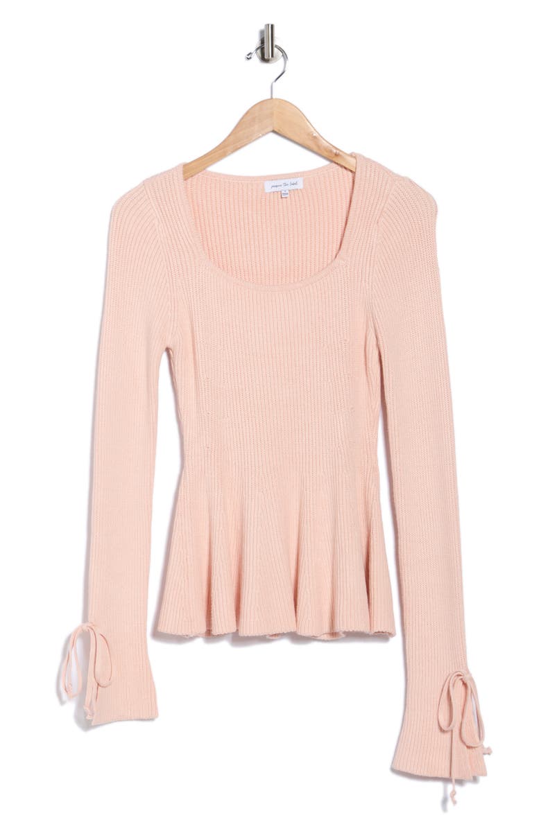JACQUIE THE LABEL Meline Rib Sweater, Alternate, color, Baby Pink