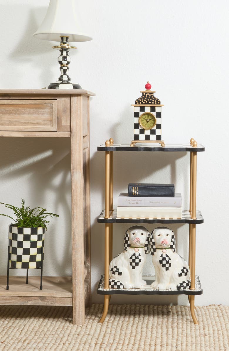 MACKENZIE CHILDS Courtly Check Desk Clock, Alternate, color,