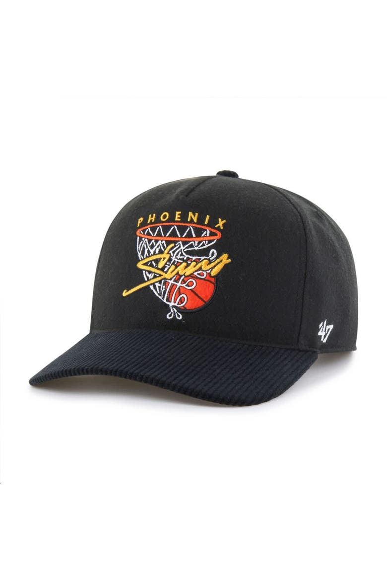 Men's '47  Black Phoenix Suns Nothing But Net Hitch Adjustable Hat, Alternate, color, Black