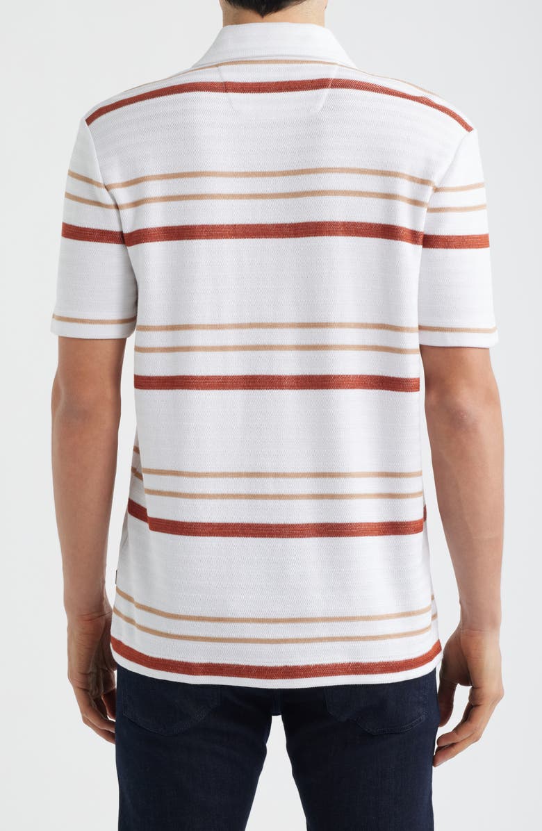 BOSS Pitti Stripe Short Sleeve Button-Up Shirt, Alternate, color, White