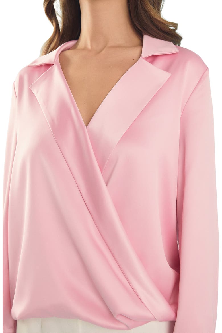 Satin Wrap Shirt, Alternate, color, BABY PINK
